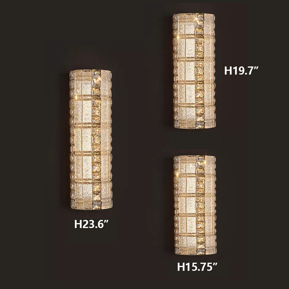 Oversized Multi - layers Luxury Gold Crystal Chandelier For Large Foyer/Hallway/Entryway - Wall Light/W3.94"*D3.94"*H15.75"Warm Lighteverlamps