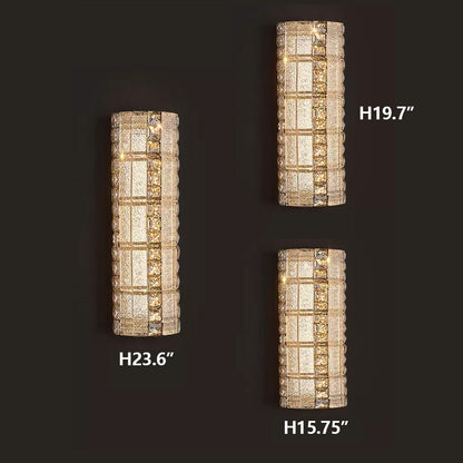 Oversized Multi - layers Luxury Gold Crystal Chandelier For Large Foyer/Hallway/Entryway - Wall Light/W3.94"*D3.94"*H15.75"Warm Lighteverlamps