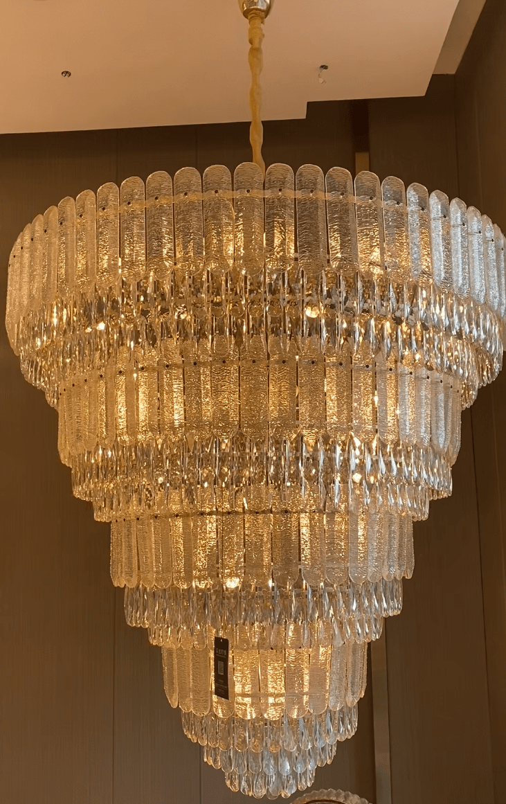 Oversized Multi - layers Luxury Gold Crystal Chandelier For Large Foyer/Hallway/Entryway - D39.4"*H59.1"/86kgWarm Lighteverlamps