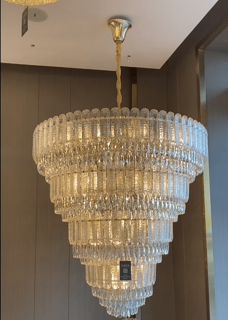 Oversized Multi - layers Luxury Gold Crystal Chandelier For Large Foyer/Hallway/Entryway - D39.4"*H59.1"/86kgWarm Lighteverlamps