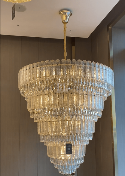 Oversized Multi - layers Luxury Gold Crystal Chandelier For Large Foyer/Hallway/Entryway - D39.4"*H59.1"/86kgWarm Lighteverlamps
