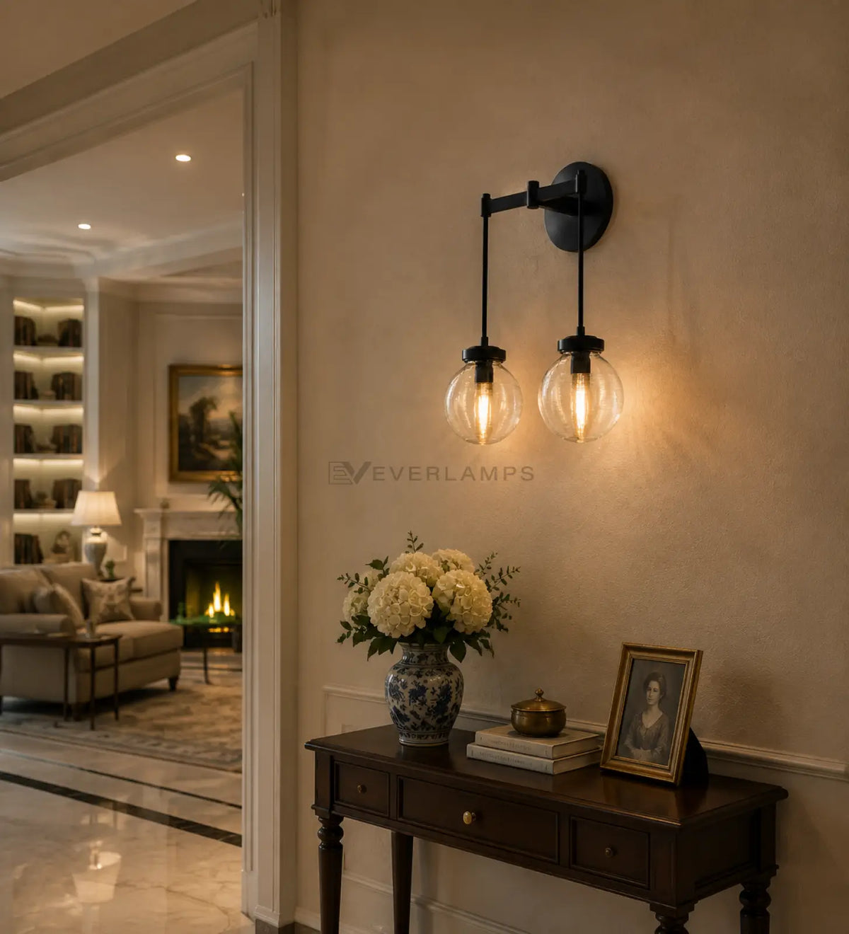 Pearly Double Sconce