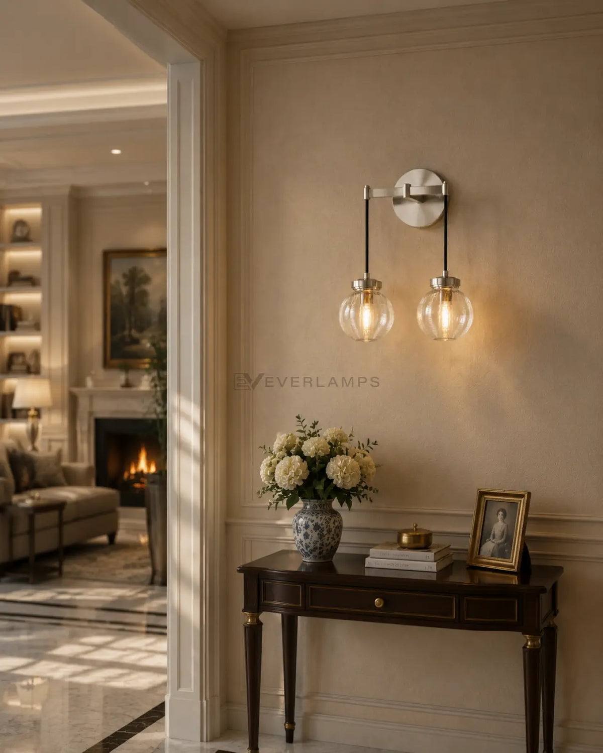 Pearly Double Sconce