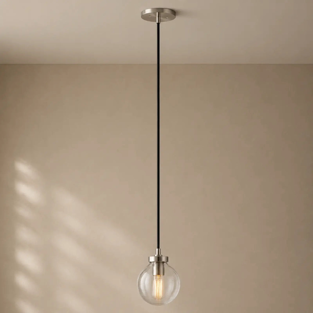 Pearly Pendant - Satin Nickel