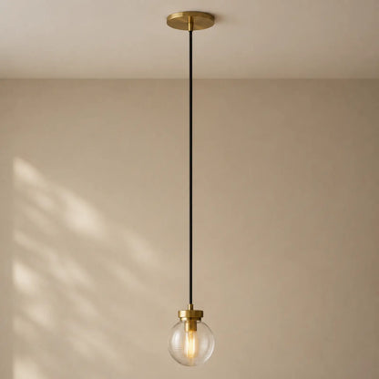 Pearly Pendant - Vintage Brass