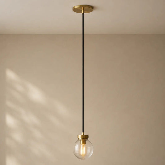 Pearly Pendant - Vintage Brass