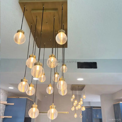 Pearly Rectangular Chandelier