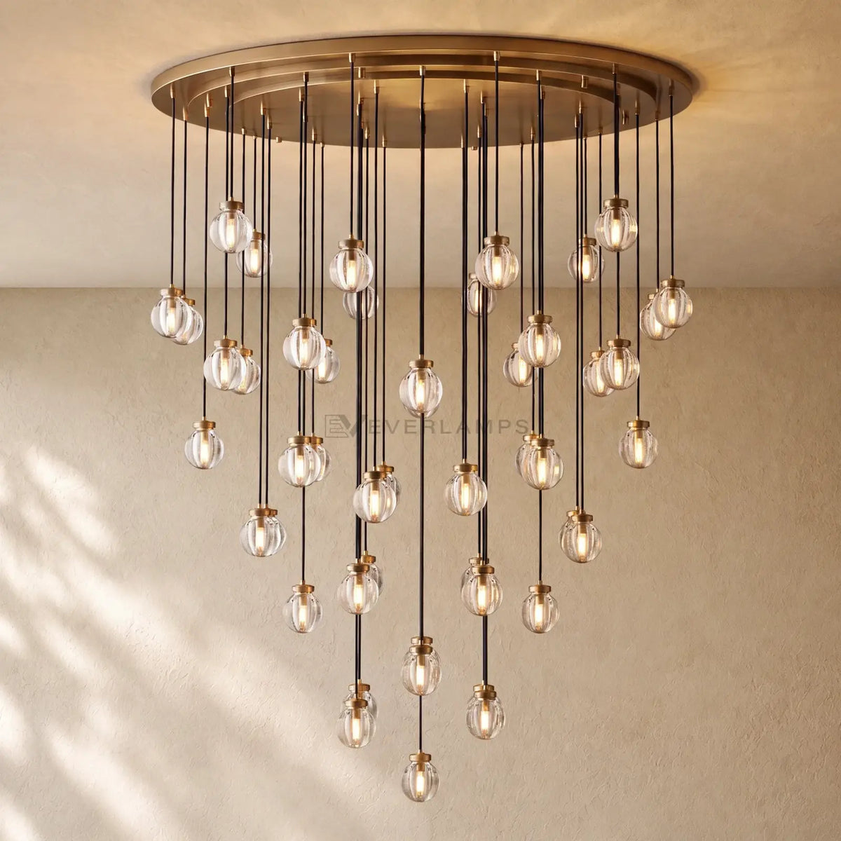 Pearly Round Chandelier