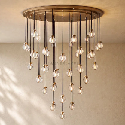 Pearly Round Chandelier