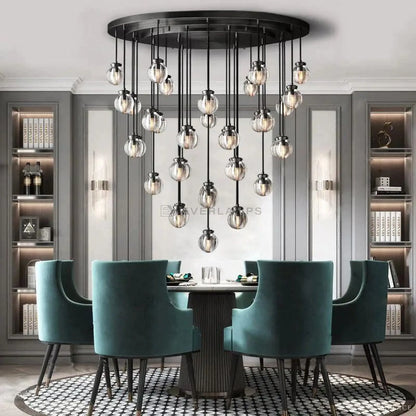 Pearly Round Chandelier