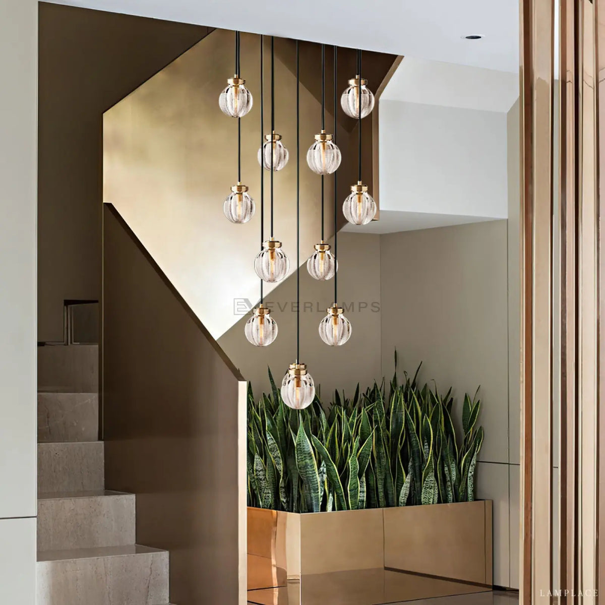 Pearly Round Chandelier