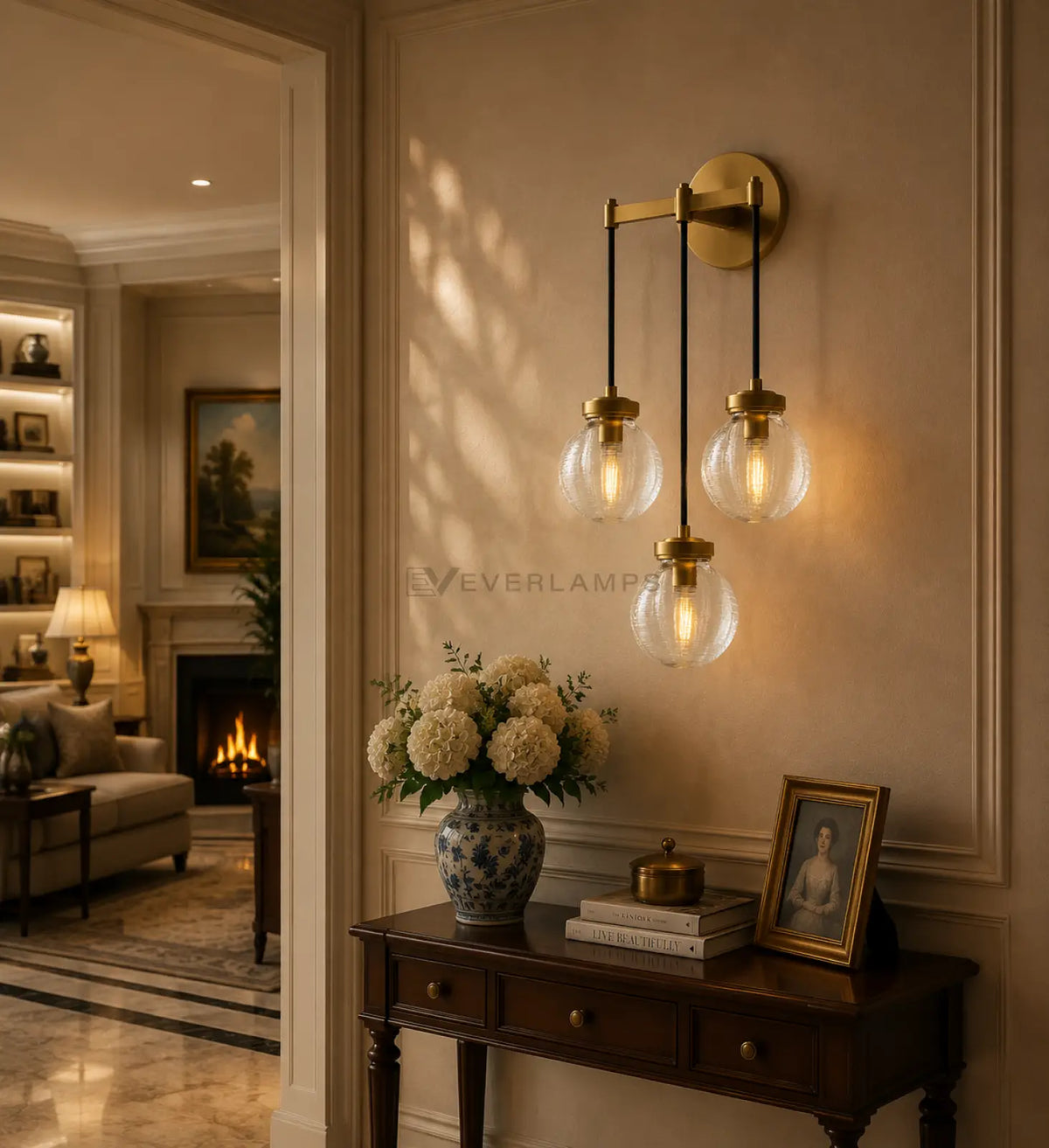 Pearly Triple Sconce