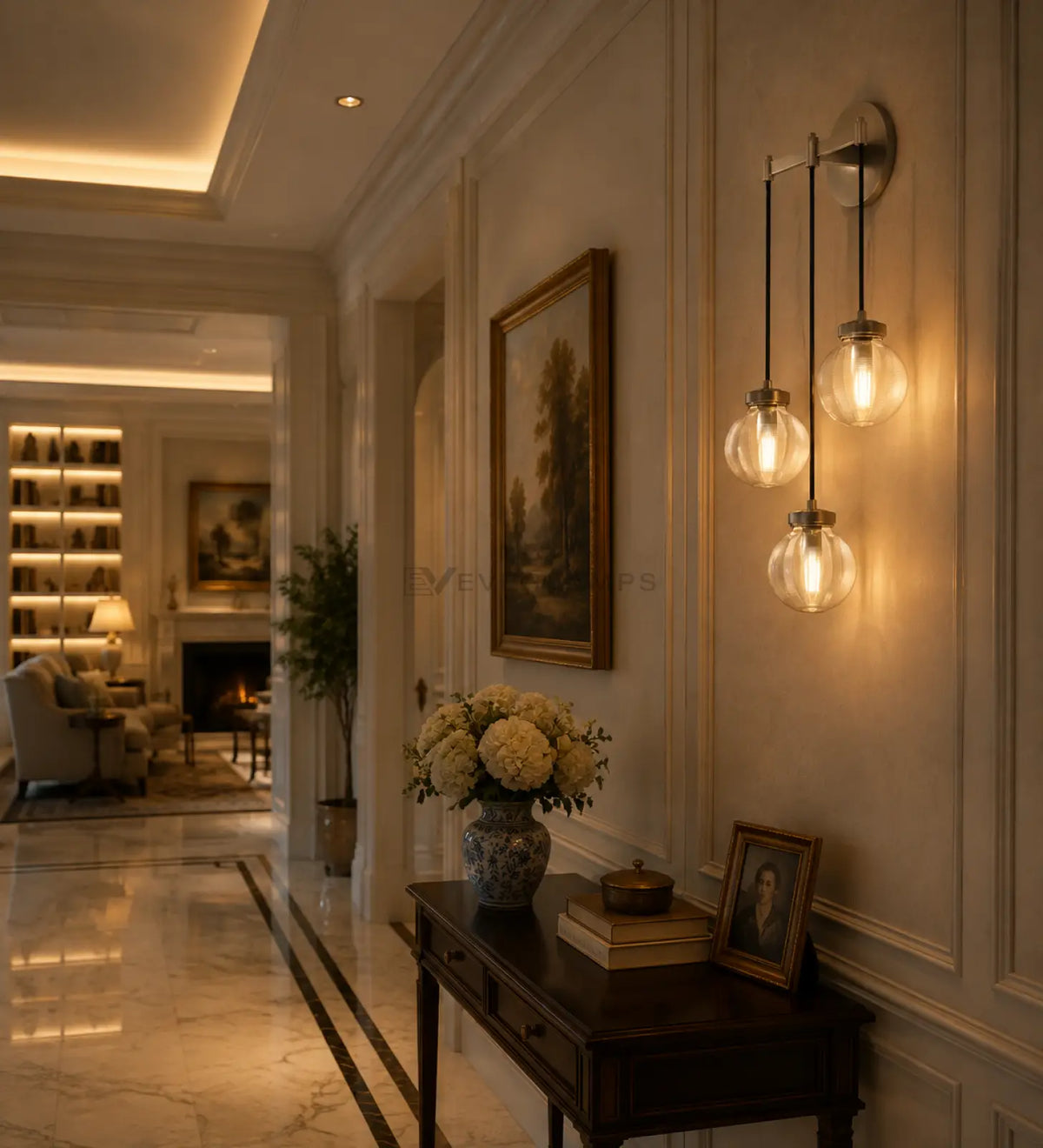 Pearly Triple Sconce