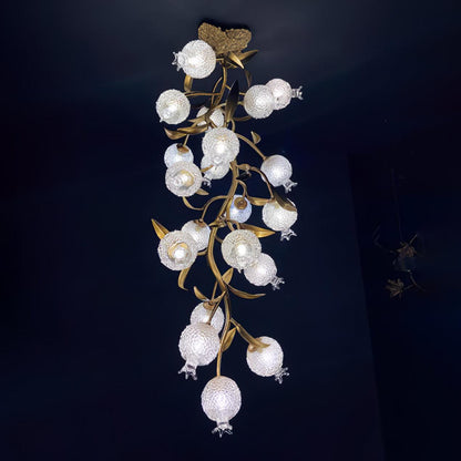 Pomegranate Brass Branch Chandelier - ∅ 19.7″ x H 51.2″ / Dia 50cm x H 130cmDark Coppereverlamps