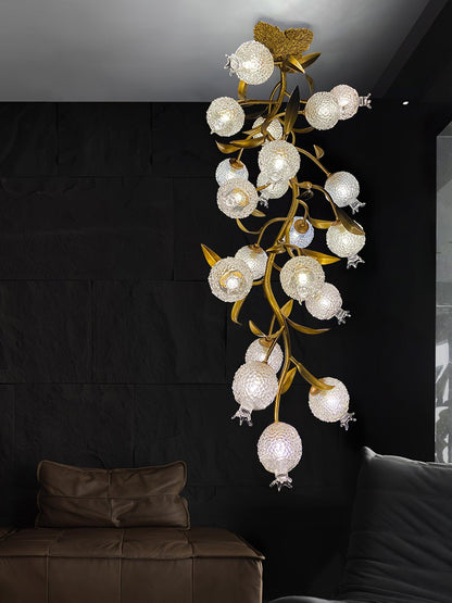 Pomegranate Brass Branch Chandelier - ∅ 19.7″ x H 51.2″ / Dia 50cm x H 130cmDark Coppereverlamps