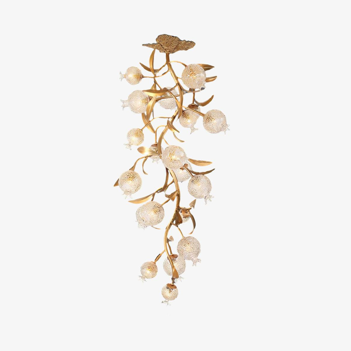 Pomegranate Brass Branch Chandelier - ∅ 19.7″ x H 51.2″ / Dia 50cm x H 130cmDark Coppereverlamps