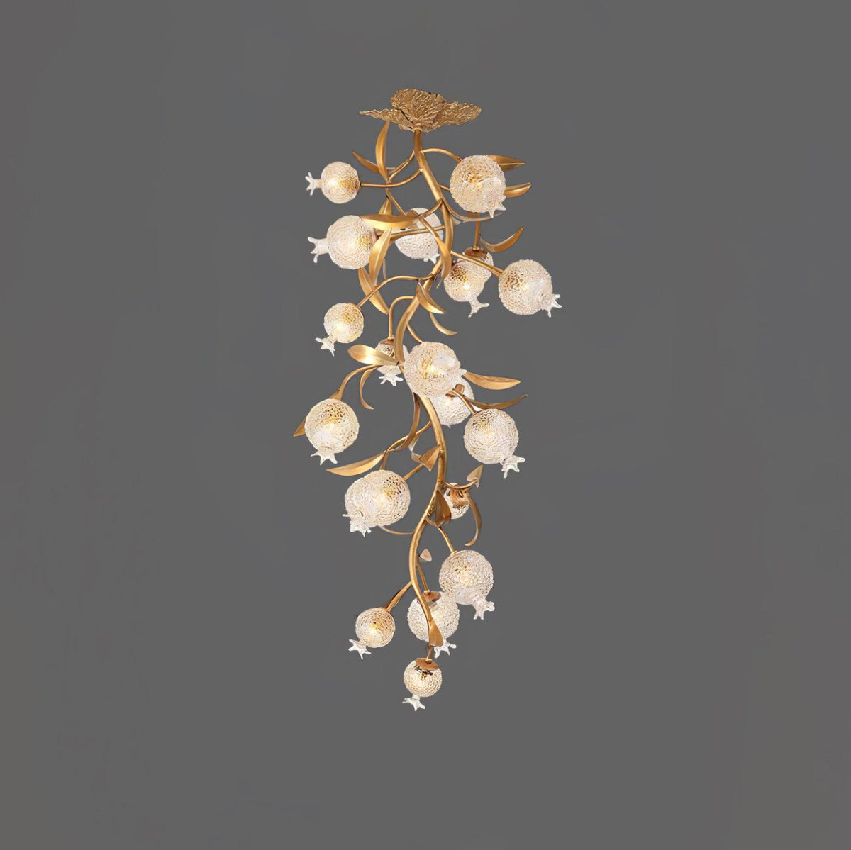 Pomegranate Brass Branch Chandelier - ∅ 19.7″ x H 51.2″ / Dia 50cm x H 130cmDark Coppereverlamps