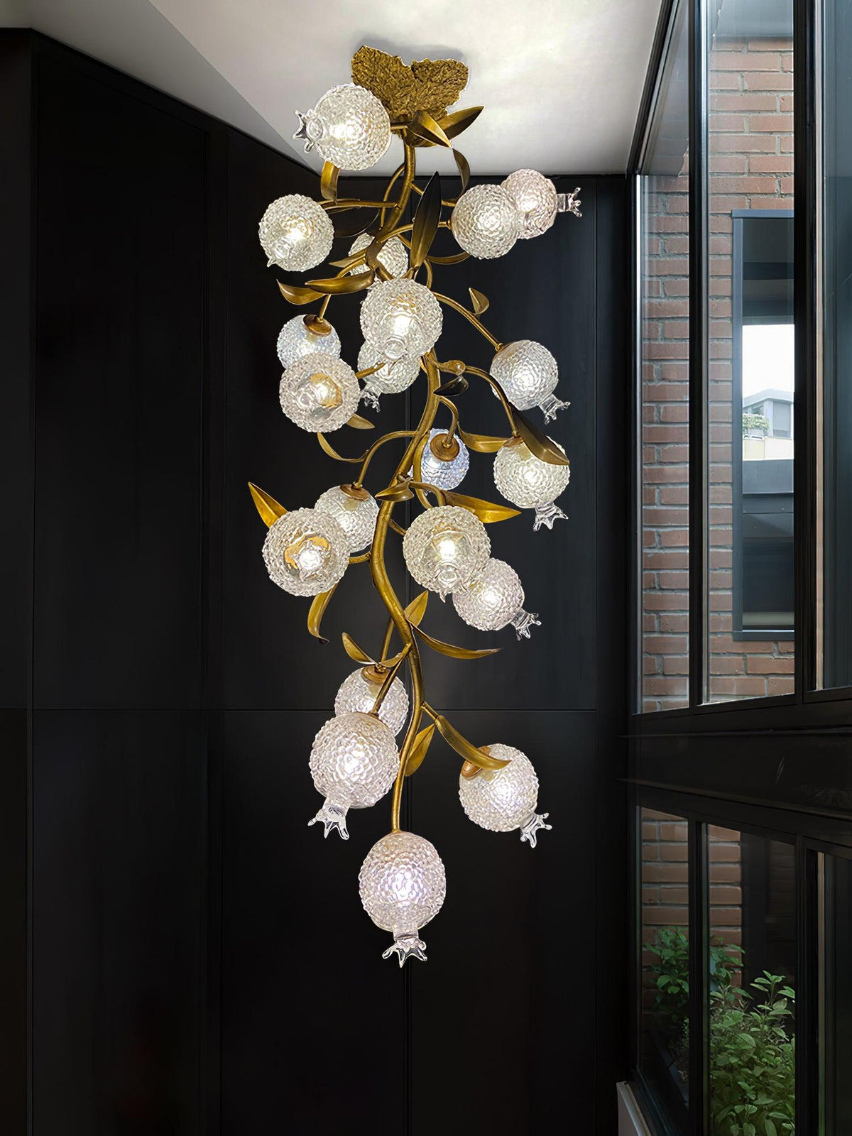 Pomegranate Brass Branch Chandelier - ∅ 19.7″ x H 51.2″ / Dia 50cm x H 130cmDark Coppereverlamps