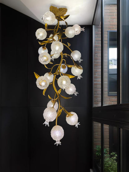 Pomegranate Brass Branch Chandelier - ∅ 19.7″ x H 51.2″ / Dia 50cm x H 130cmDark Coppereverlamps