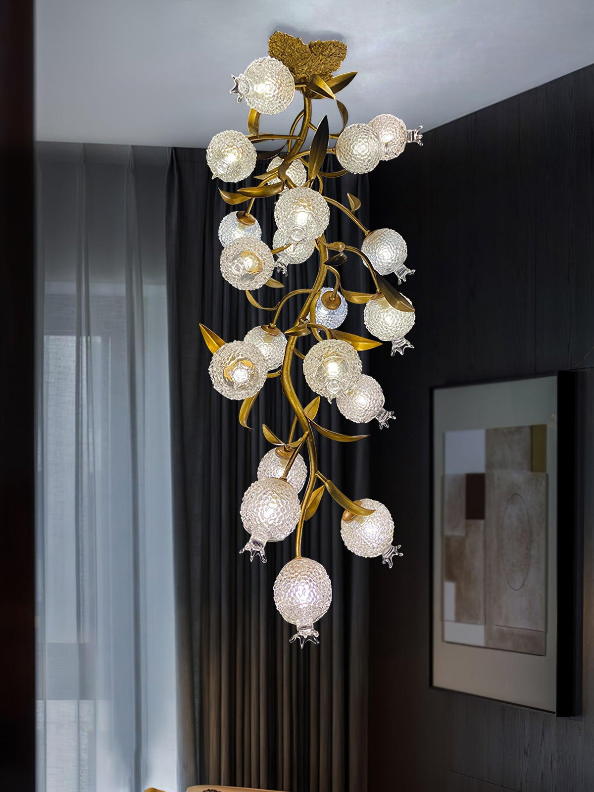 Pomegranate Brass Branch Chandelier - ∅ 19.7″ x H 51.2″ / Dia 50cm x H 130cmDark Coppereverlamps