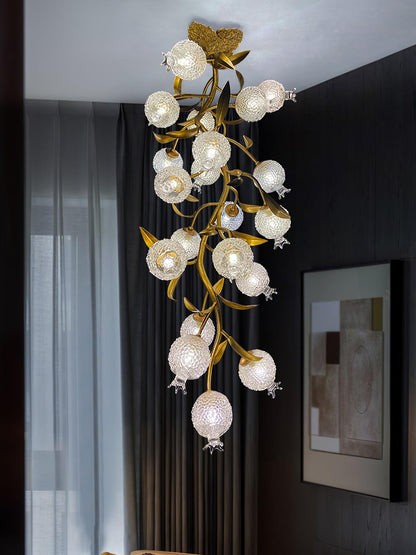 Pomegranate Brass Branch Chandelier - ∅ 19.7″ x H 51.2″ / Dia 50cm x H 130cmDark Coppereverlamps