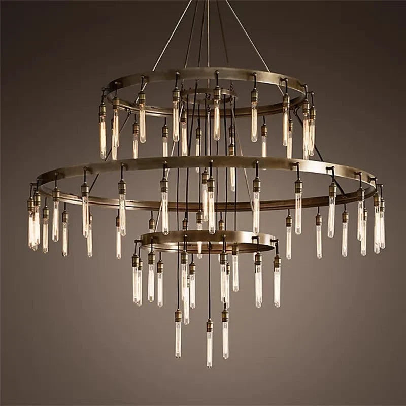 Retro-Inspired Metal Pendant Light Chandelier for Living Room/Bedroom/Staircase/Villa