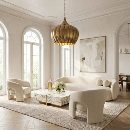 Ridgewell Ribbed Onion-Dome Pendant Light