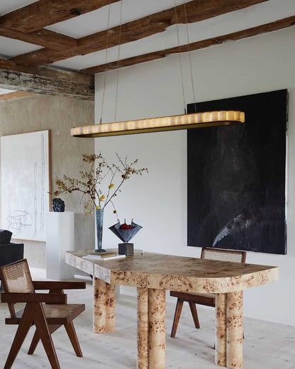 Ring Alabaster Oval Chandelier for Kitchen Island - L80*W30*H7CM/L31.5"*W11.8"*H2.8"Black + Whiteeverlamps