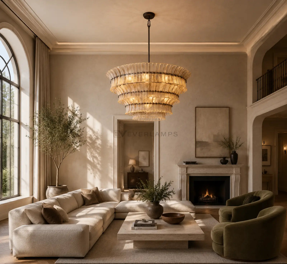 Romanion Glass Round Chandelier
