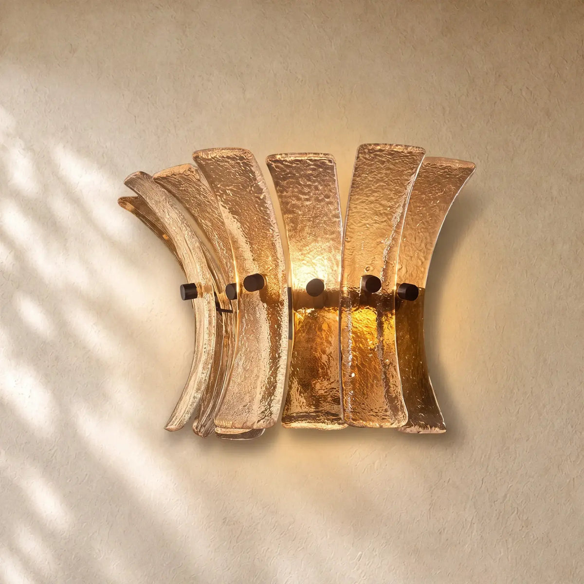 Romanion Glass Sconce 13” - Bronze / Smoke