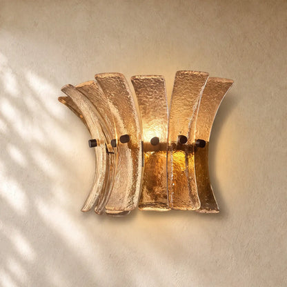 Romanion Glass Sconce 13” - Bronze / Smoke