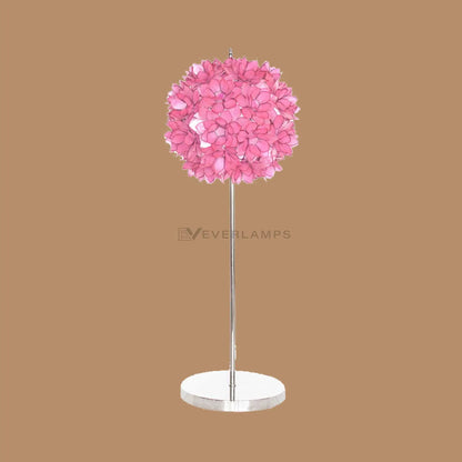Roselle Pink Floral Petal Floor Lamp