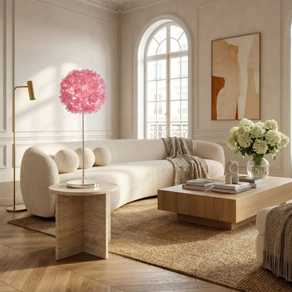 Roselle Pink Floral Petal Floor Lamp
