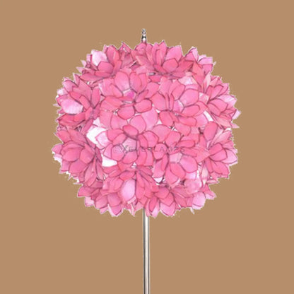 Roselle Pink Floral Petal Floor Lamp