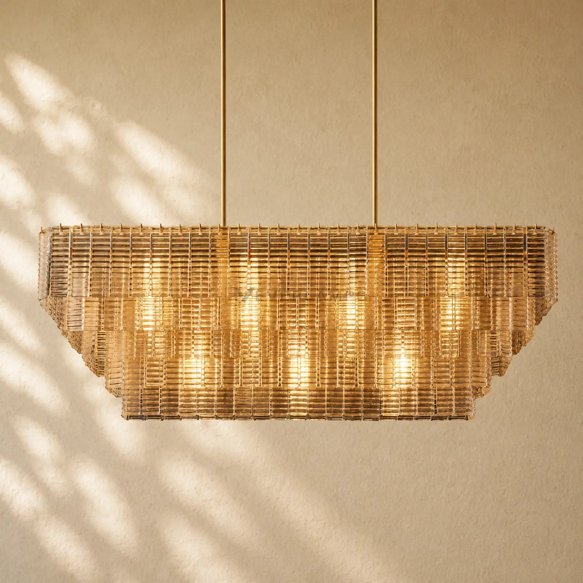 Sirena Glass Rectangular Chandelier