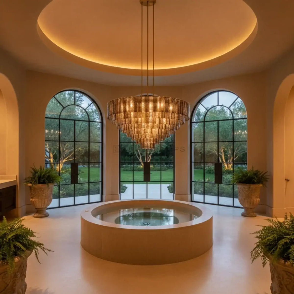 Sirena Glass Round Chandelier