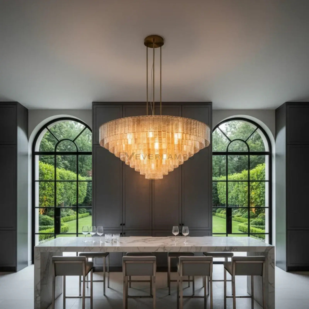 Sirena Glass Round Chandelier