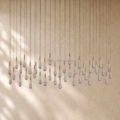 Soltairan Linear Chandelier - Raindrop Pendant Lighting