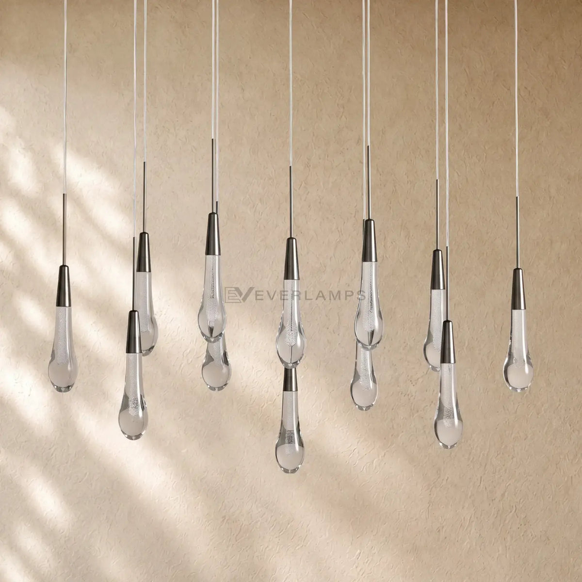 Soltairan Linear Chandelier - Raindrop Pendant Lighting