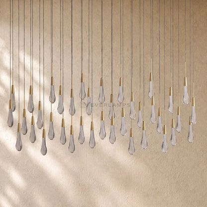 Soltairan Linear Chandelier - Raindrop Pendant Lighting
