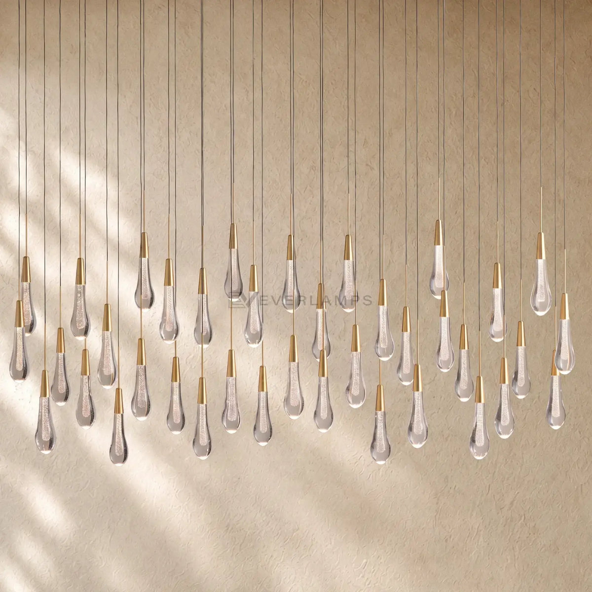 Soltairan Linear Chandelier - Raindrop Pendant Lighting