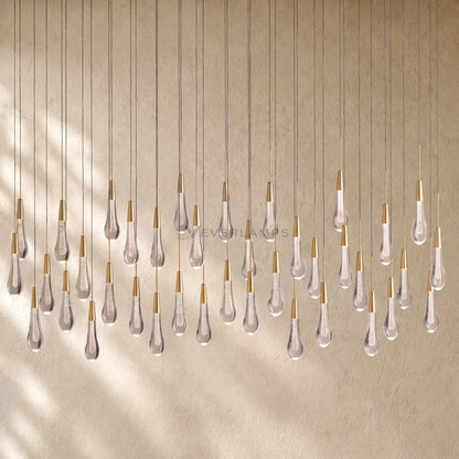Soltairan Linear Chandelier - Raindrop Pendant Lighting