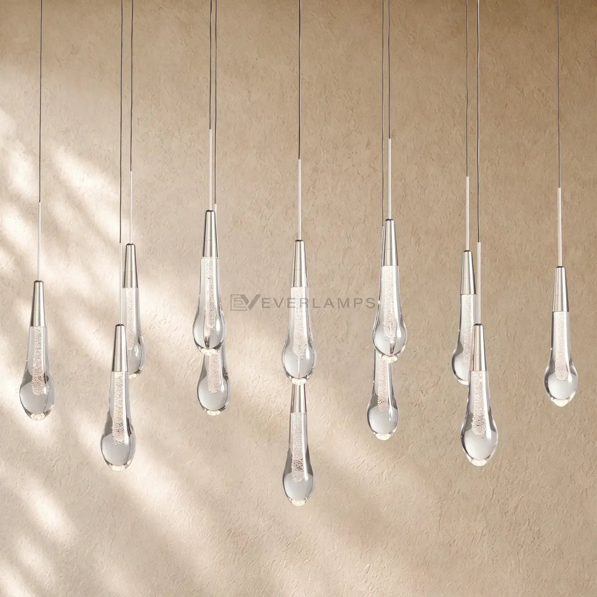 Soltairan Linear Chandelier - Raindrop Pendant Lighting