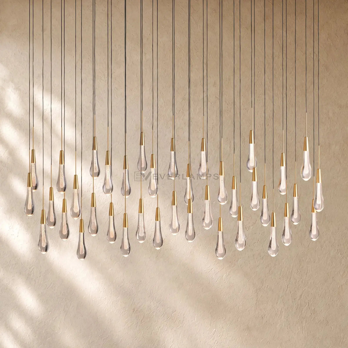 Soltairan Linear Chandelier - Raindrop Pendant Lighting