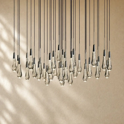 Soltairan Round Chandelier 17’’ 24’’ 36’’ 48’’ 58’’ - 39-Light 48’’ / Black