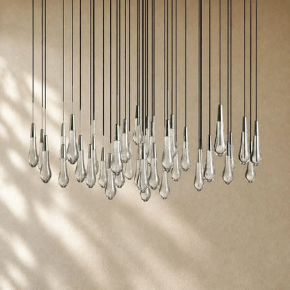 Soltairan Round Chandelier 17’’ 24’’ 36’’ 48’’ 58’’ - 39-Light 48’’ / Nickel