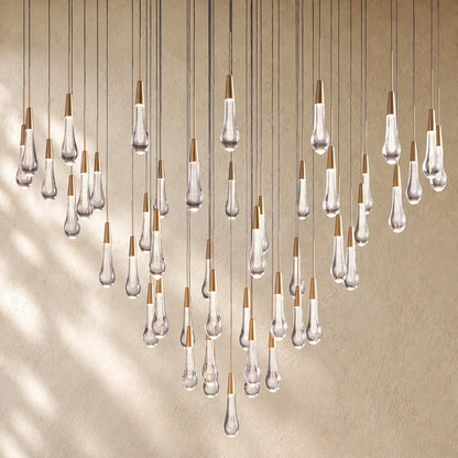Soltairan Round Chandelier 17’’ 24’’ 36’’ 48’’ 58’’ - 47-Light 58’’ / Brass