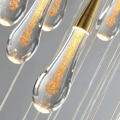 Spiral Raindrop Staircase Ceiling Lighting - 1 LightsWarm White 3000keverlamps
