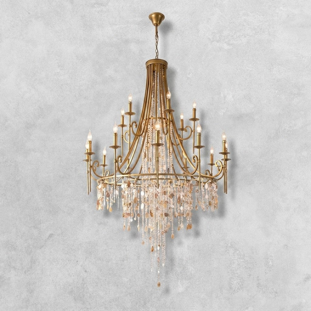 Tatum Lux Shell Crystal Chandelier