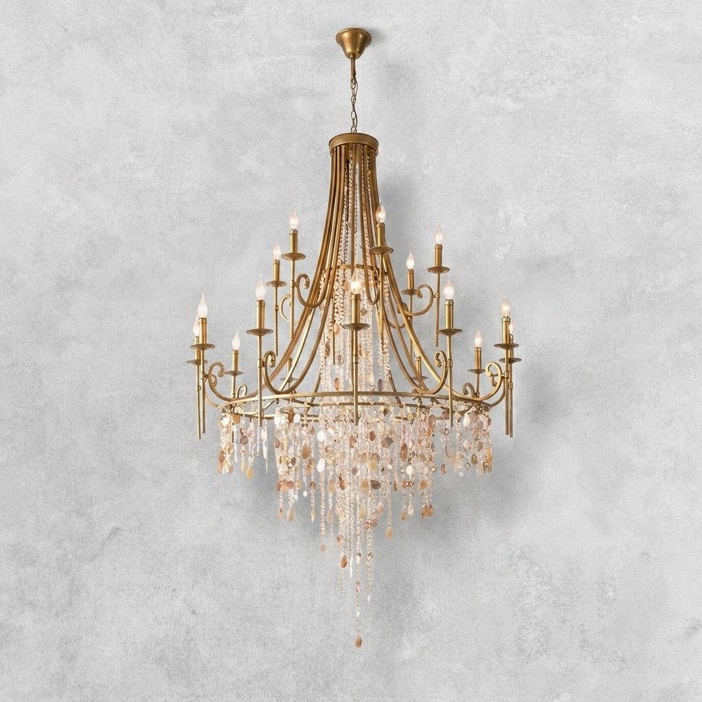 Tatum Lux Shell Crystal Chandelier